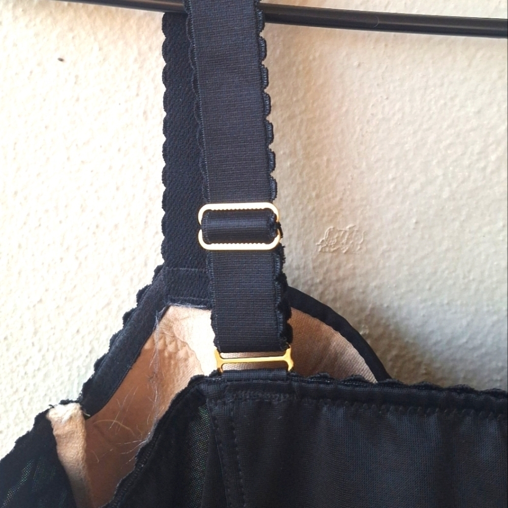 Cacique Lace Black Corset With Metal Straps and Secure Bra Strap Size 22/24 - Picture 10 of 10